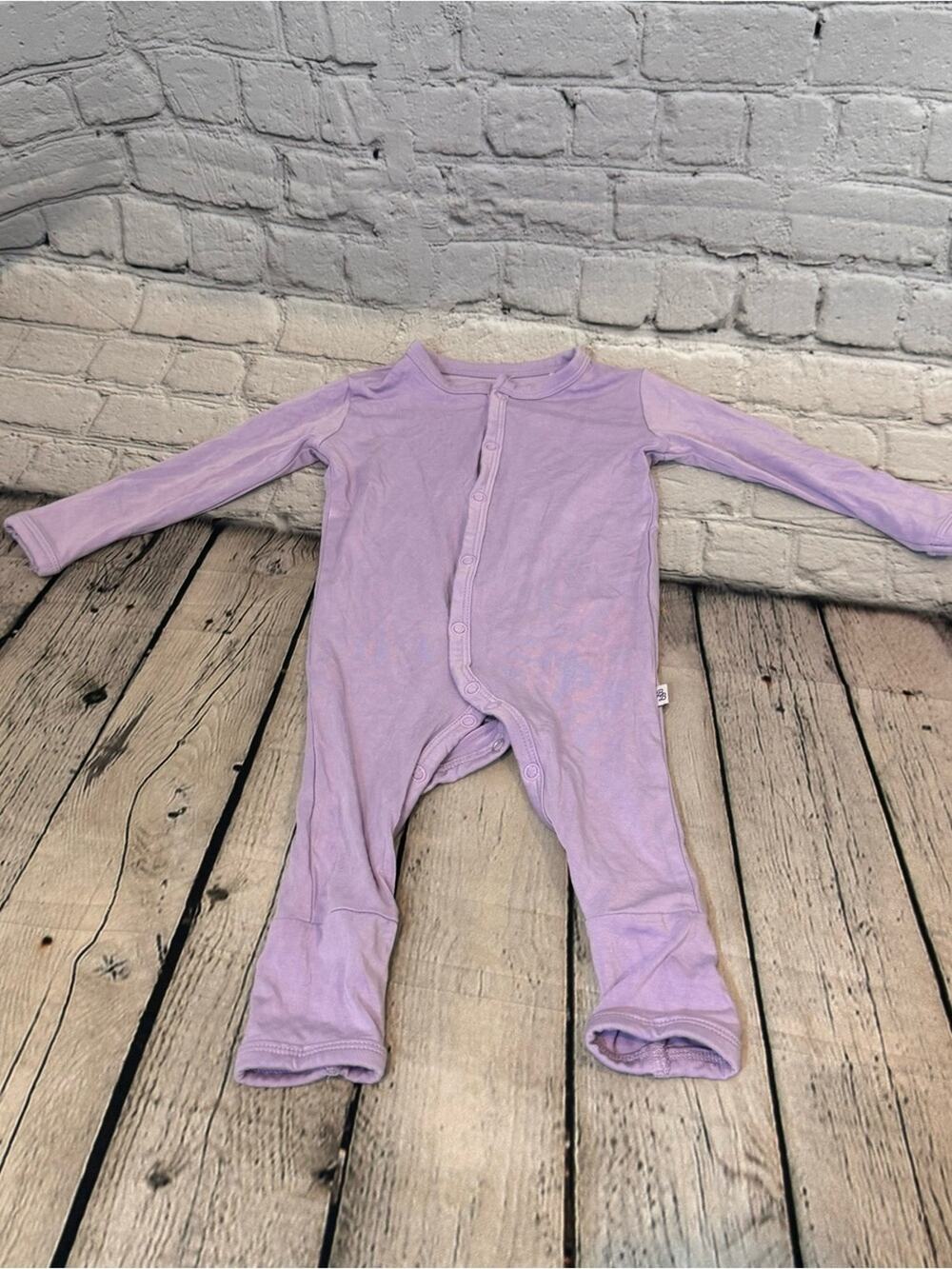 Bubble Baby Purple Snap Bamboo Romper